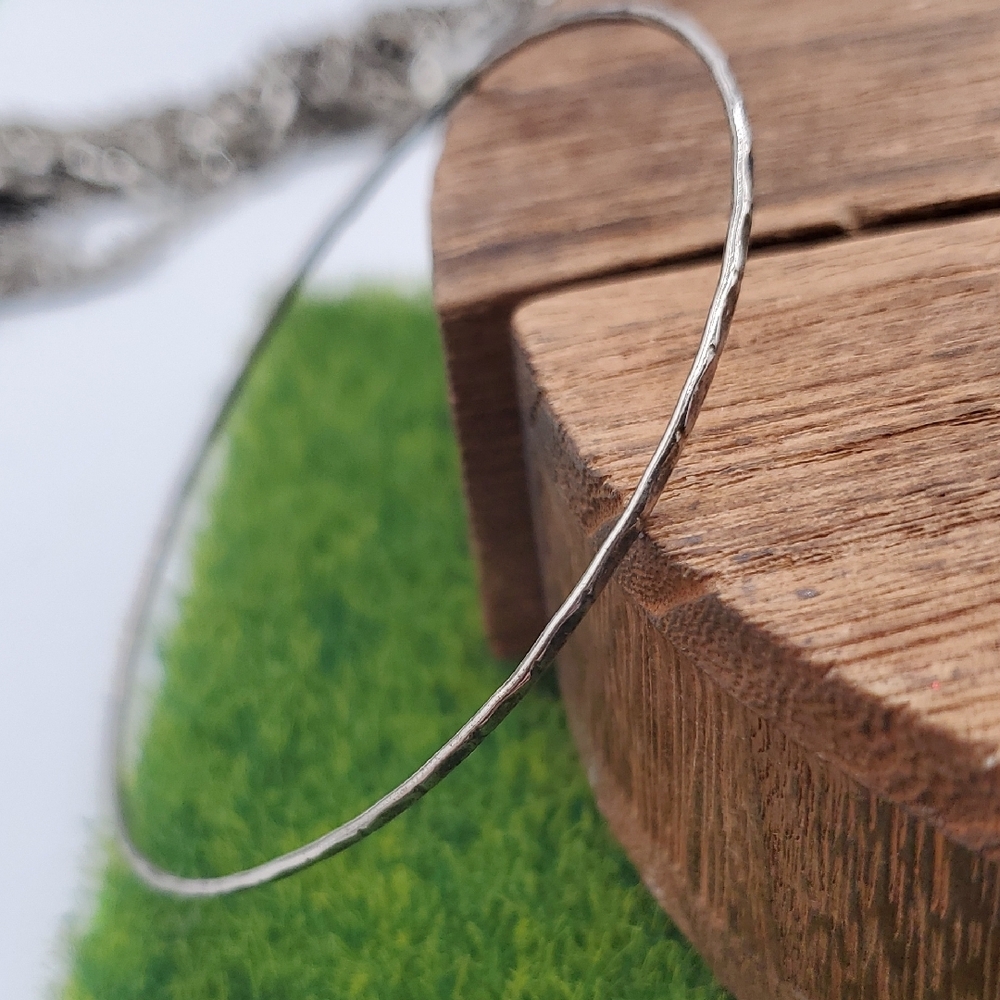 Thin Bracelet Slider Silver Tone B3426